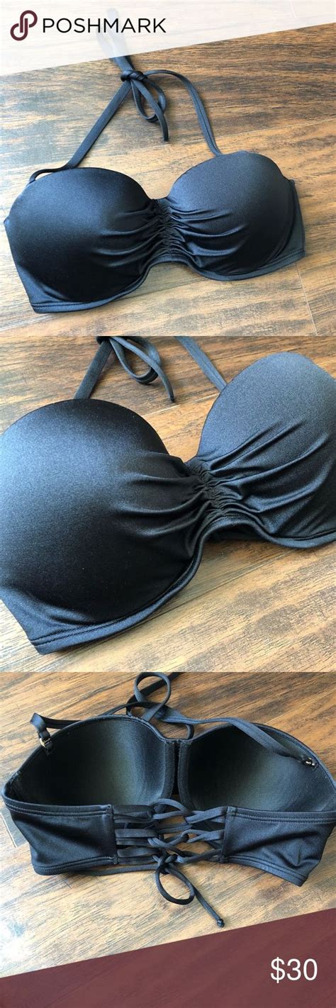 victoria secret black bikini top